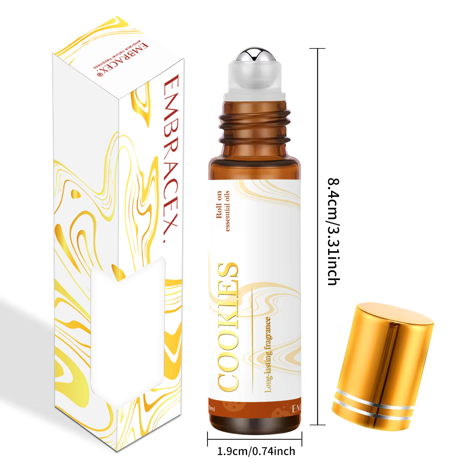 Huile essentielle parfumée aux biscuits Roll-On