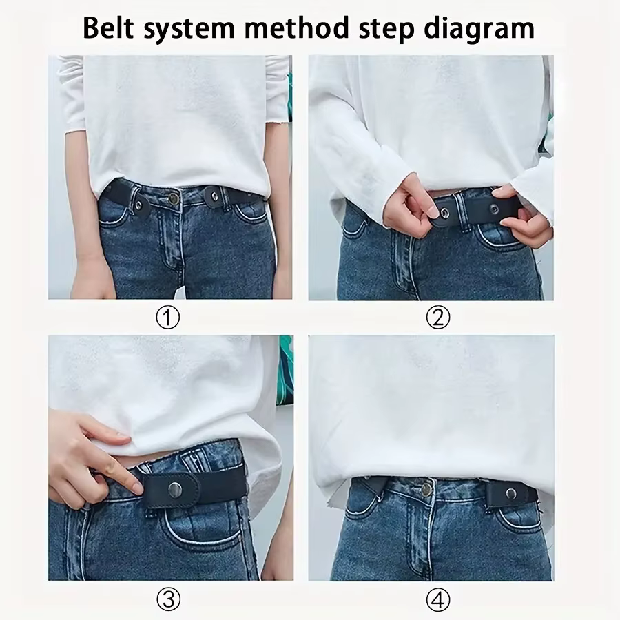 Ceinture élastique Simple et à la mode pour hommes et femmes
