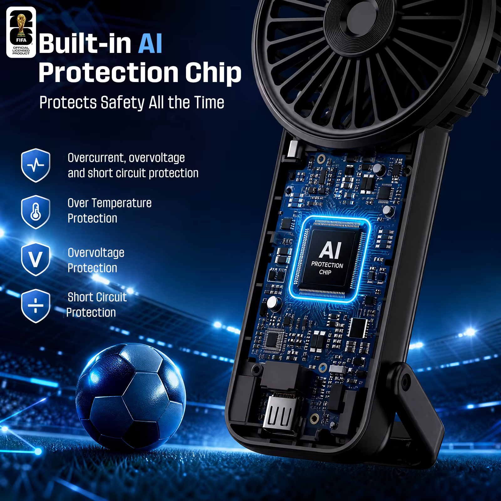 Ventilateur de refroidissement portable FIFA 2026 Coupe du Monde