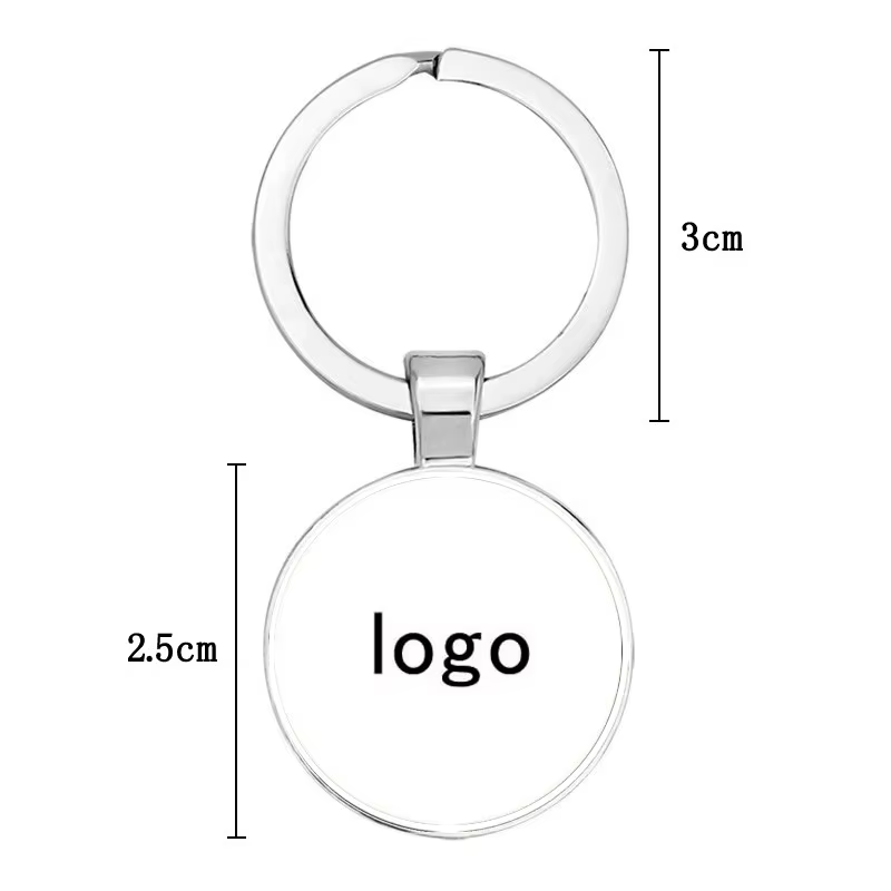 Porte-clés avec Logo personnalisé, personnalisation du Logo de l'entreprise, Photo couleur noir et blanc, personnalisation privée