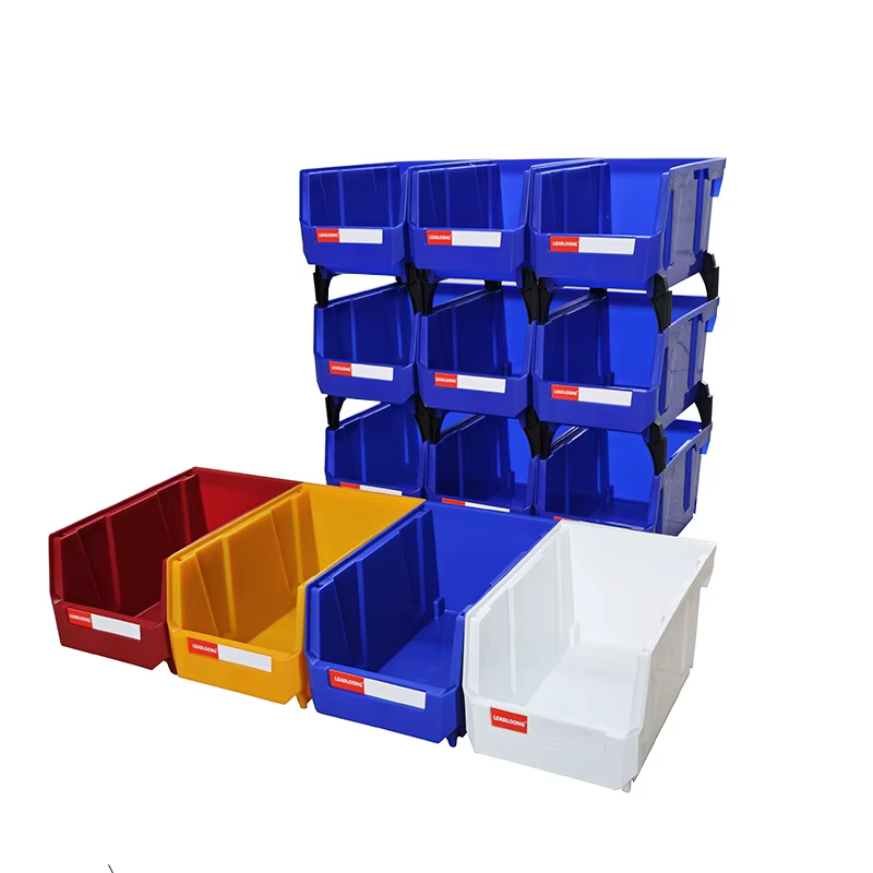 Bacs de rangement empilables en plastique