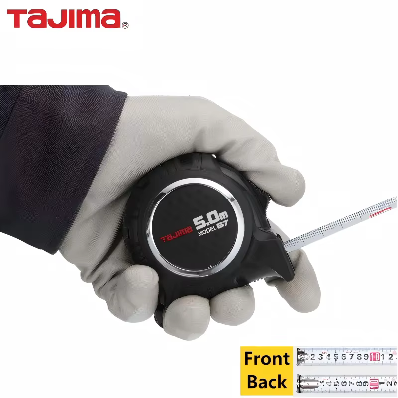 Mètre Ruban de Construction Japonais Tajima 5m x 19/25mm - Rétractable