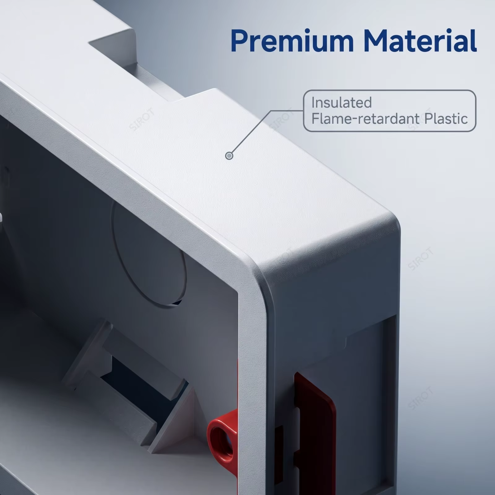 Boîtier électrique encastré SIROT pour cloison sèche, boîte de montage PVC à verrouillage rapide sans ciment pour réparation de prises et interrupteurs, rénovation domestique