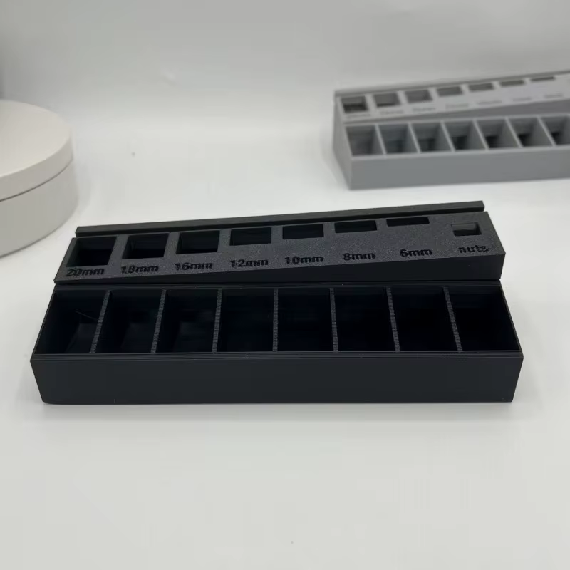 Trieur Portable pratique longueur de vis plateau de tri organisateur magasin écrous nouveau avec 7 fentes de mesure M3 boulon tiroirs de rangement