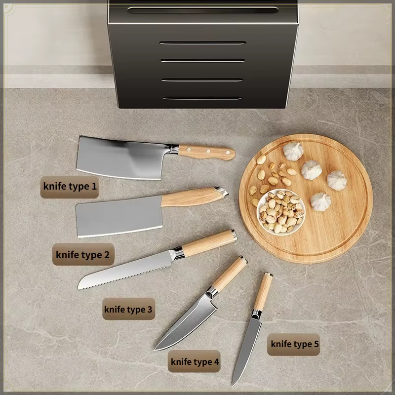 Support mural multifonctionnel en acier inoxydable pour couteaux de cuisine, sans perçage, organisateur de cuisine sans trace, rangement d'ustensiles