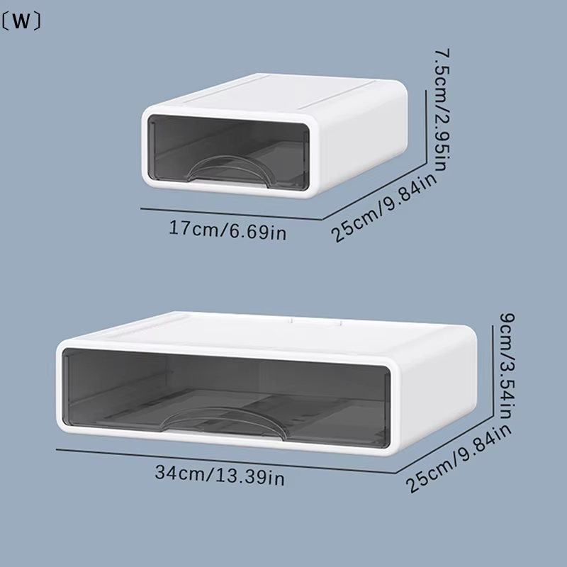 MaveraW Caja en plastique Organisateur de bureau Tiroir Boîte de rangement de maquillage Conteneur de bijoux empilable