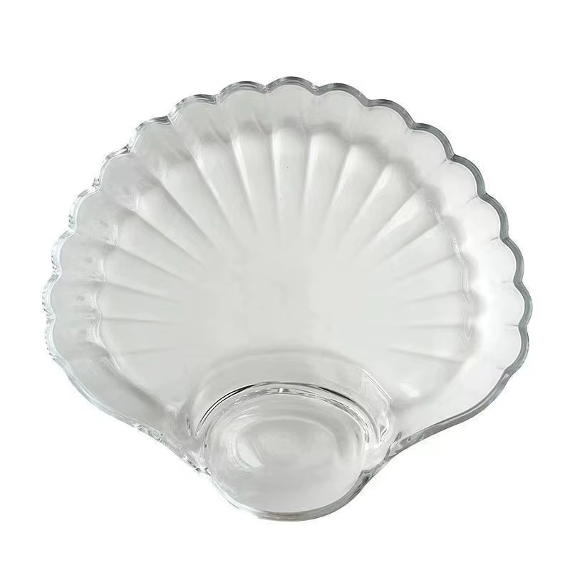 Assiette transparente en forme de coquille, de qualité alimentaire, pour la sauce aux raviolis, plateaux créatifs en plastique, accessoires de cuisine
