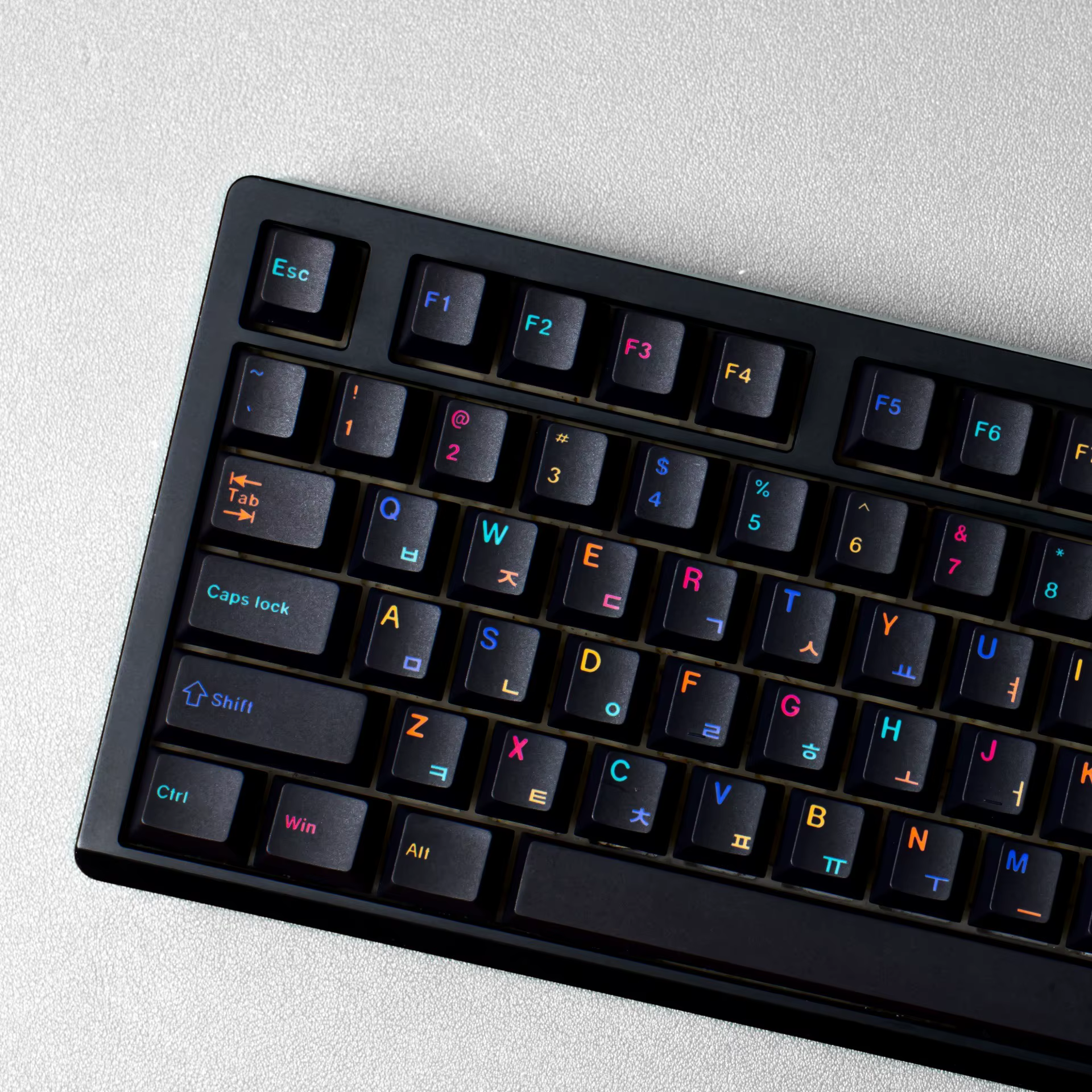 Sous-mondes Keycaps ISO 7U cerise profil PBT espagnol français coréen japonais russe allemand Keycap pour clavier mécanique bricolage