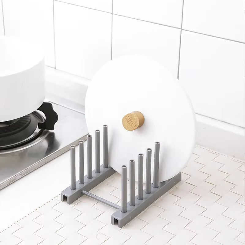 Étagère de rangement de cuisine, support pour couvercles de casseroles, étagère créative en acier inoxydable pour bols et assiettes, accessoires de cuisine