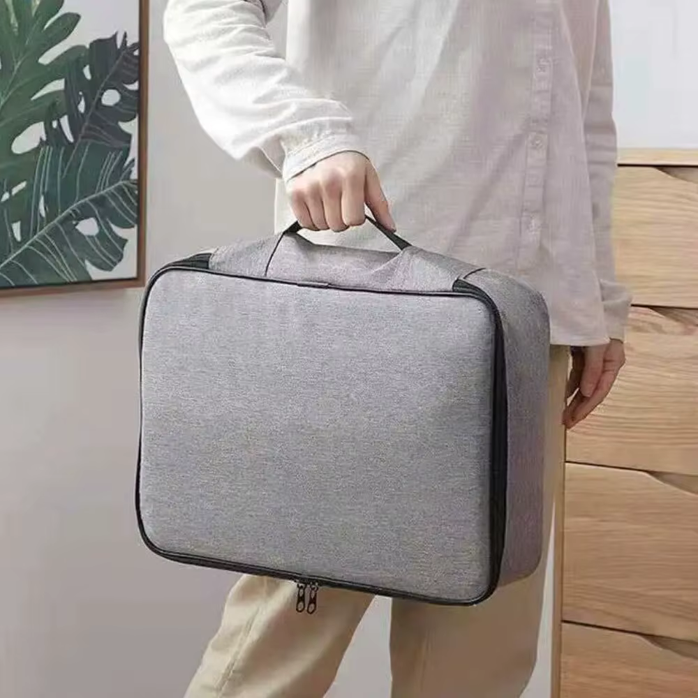 Sac de rangement de documents à 2 couches