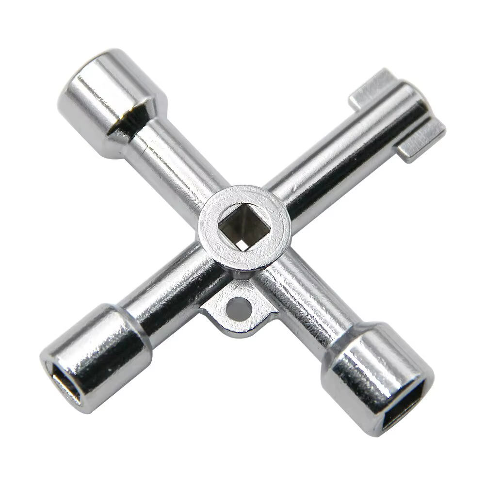 Tournevis à main multifonctionnel 4 en 1 croisé Portable en argent