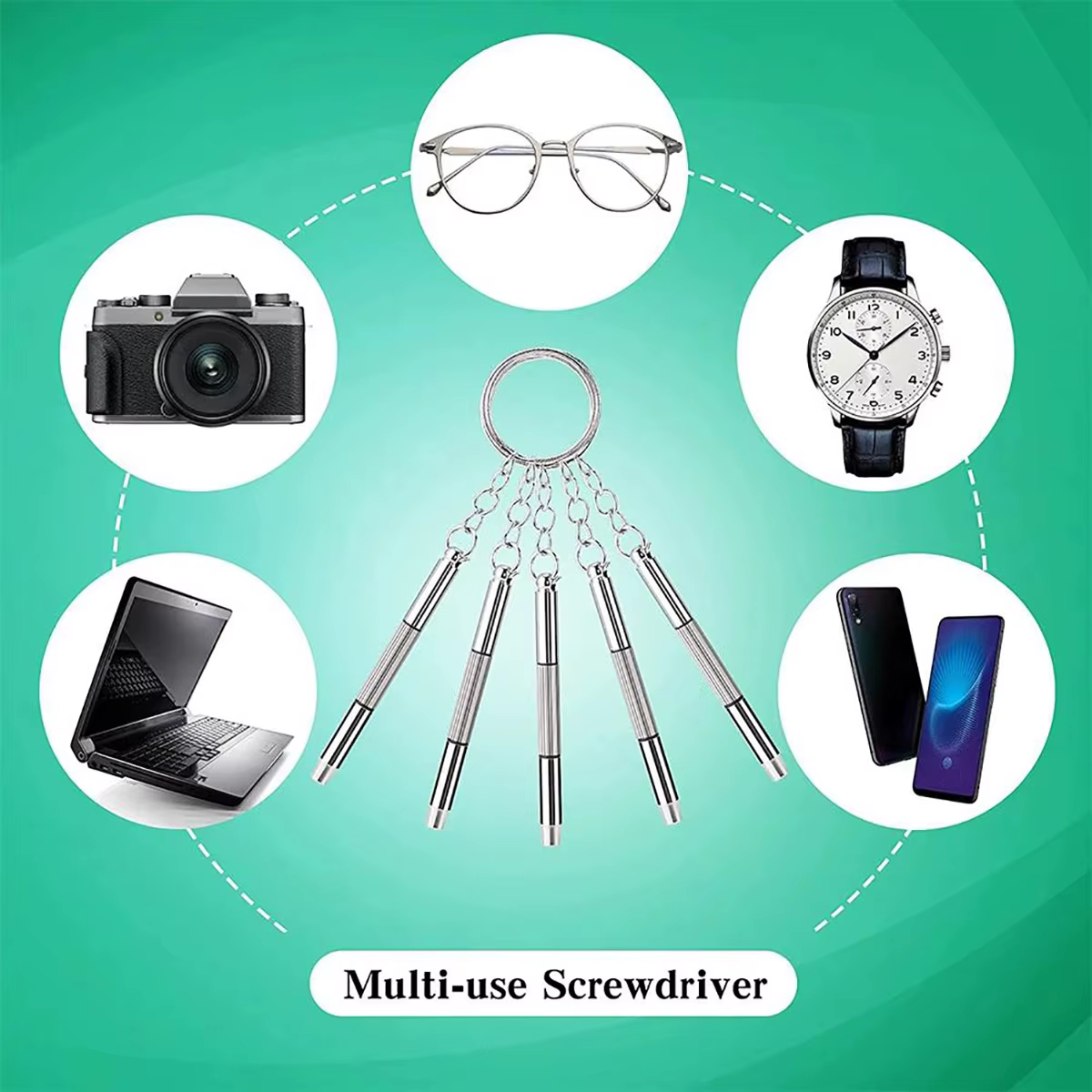 Mini tournevis 3 en 1, lunettes optiques