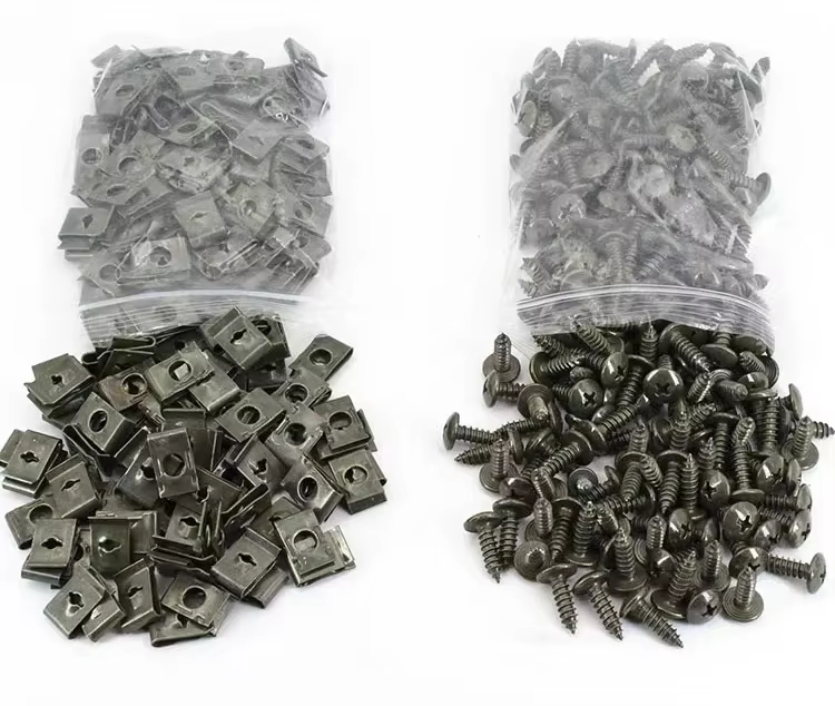 Jeu de Clips à vis métalliques pour voiture