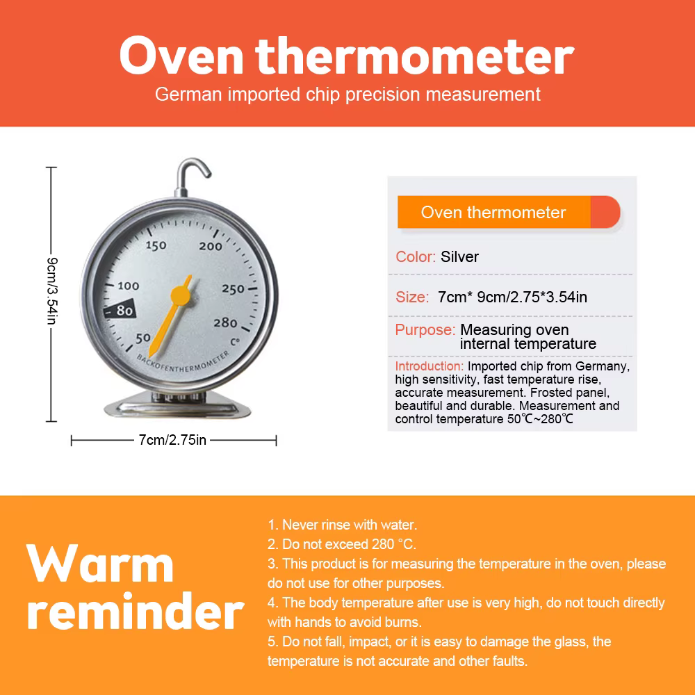 Thermomètre de four en acier inoxydable