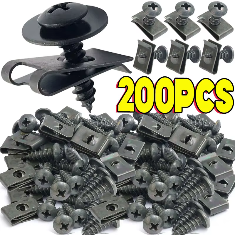 Jeu de Clips à vis métalliques pour voiture