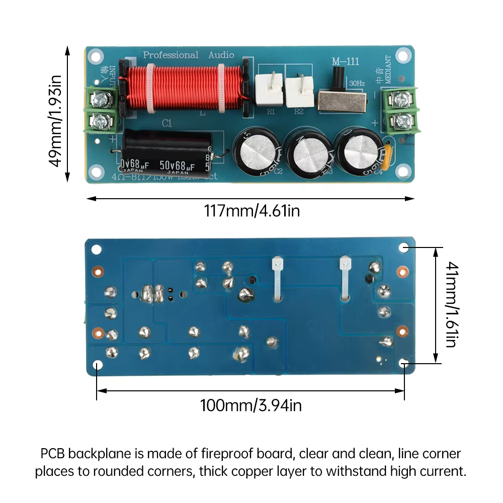 Crossover audio audiophile 150W, 800~2000Hz/750~2000Hz, fréquence réglable, gamme moyenne pure, qualité sonore HiFi