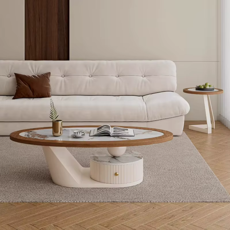 Tables basses ovales uniques avec rangement