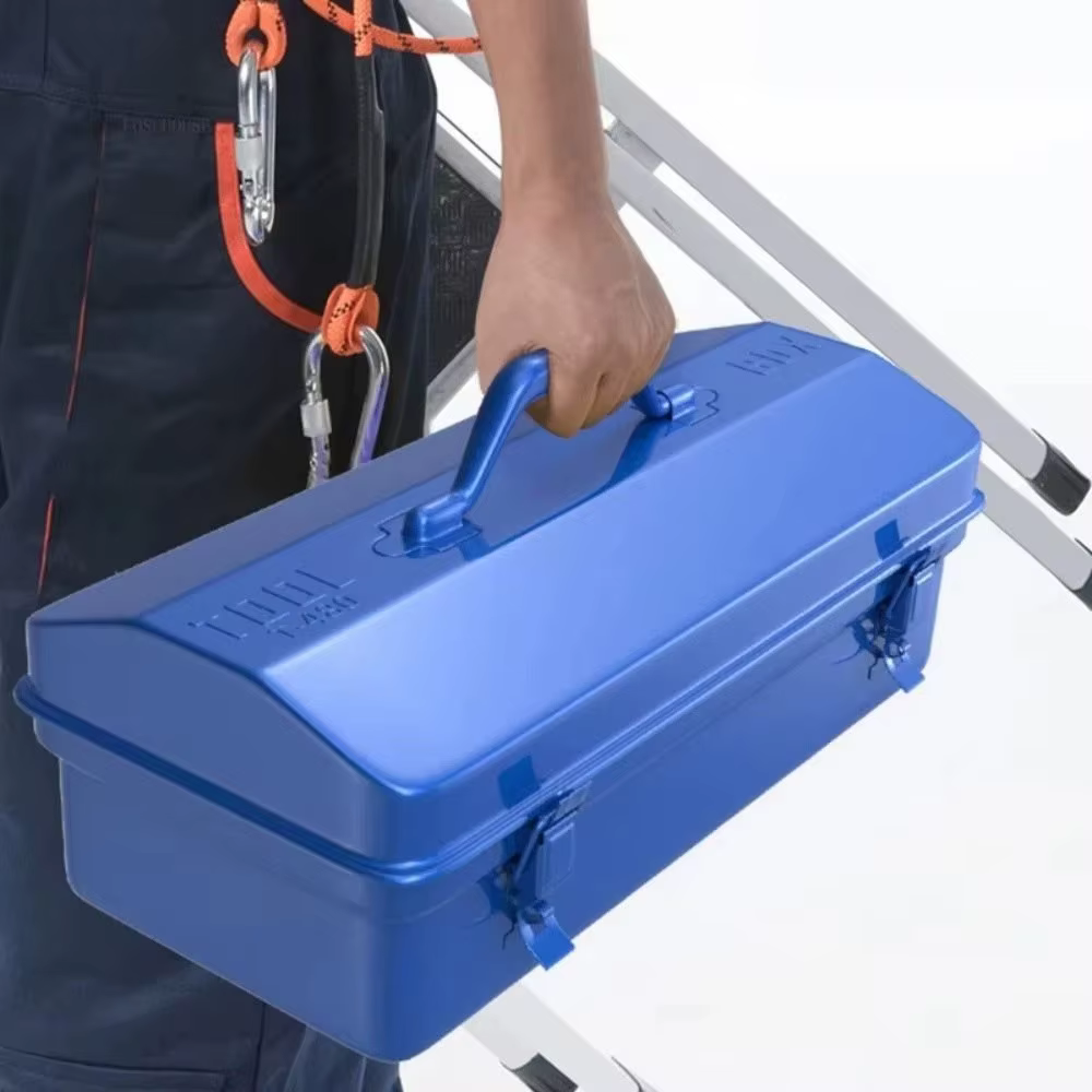 Grande boîte à outils en métal de rangement intégrée