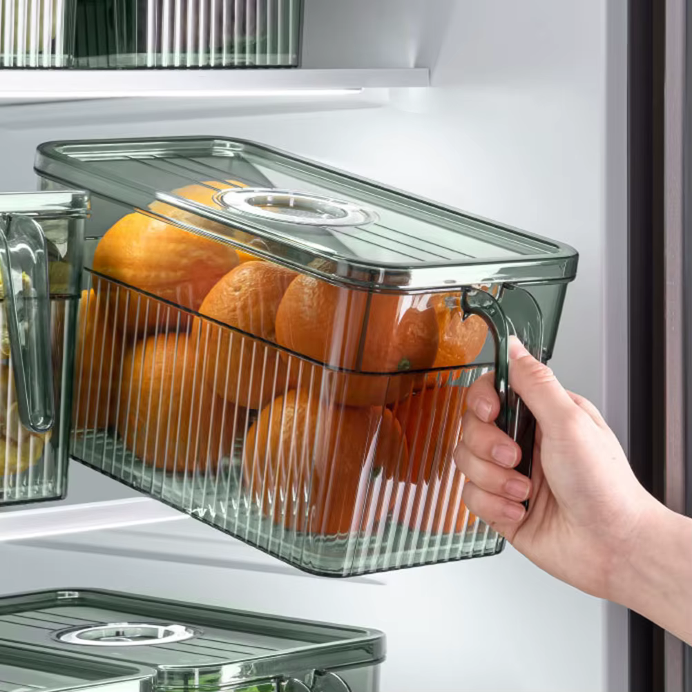 Conteneurs de rangement de cuisine avec couvercle enregistreur de temps