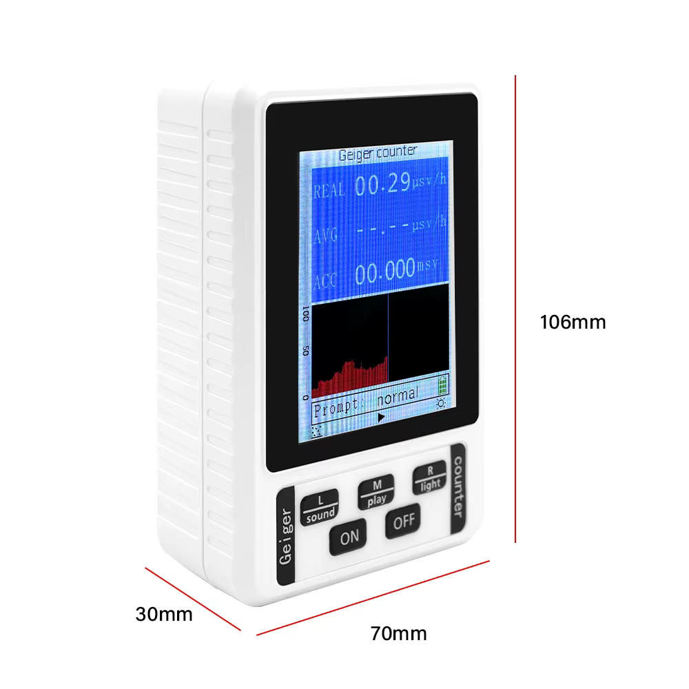 Détecteur de rayonnement nucléaire XR-1 avec écran couleur - Compteur Geiger professionnel pour rayons bêta, gamma et X - Dosimètre personnel