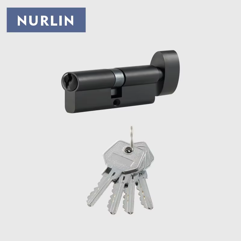 NURLIN-Clé de cylindre de serrure en laiton de style européen, profil UE