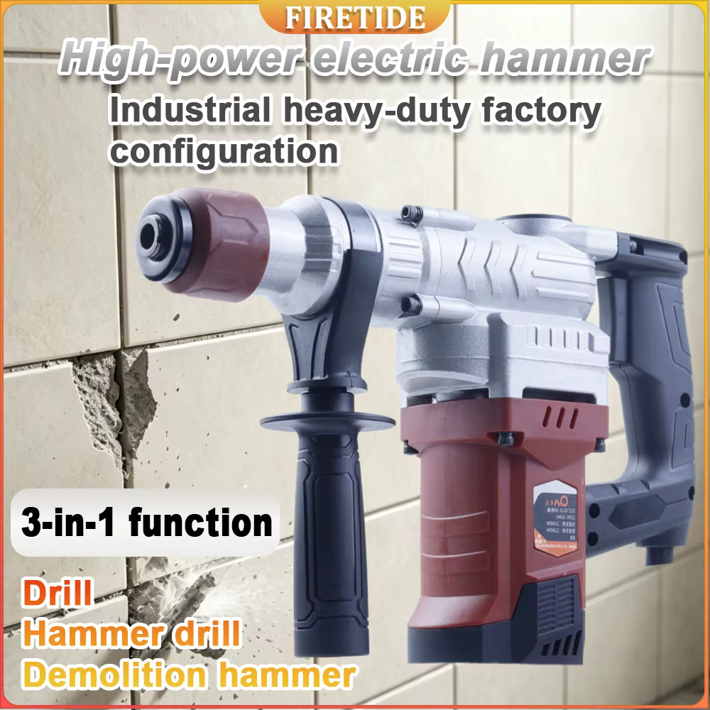 Marteau perforateur électrique multifonctionnel 2200W 220V 3300/min Haute puissance Portable Qualité industrielle pour projets intensifs