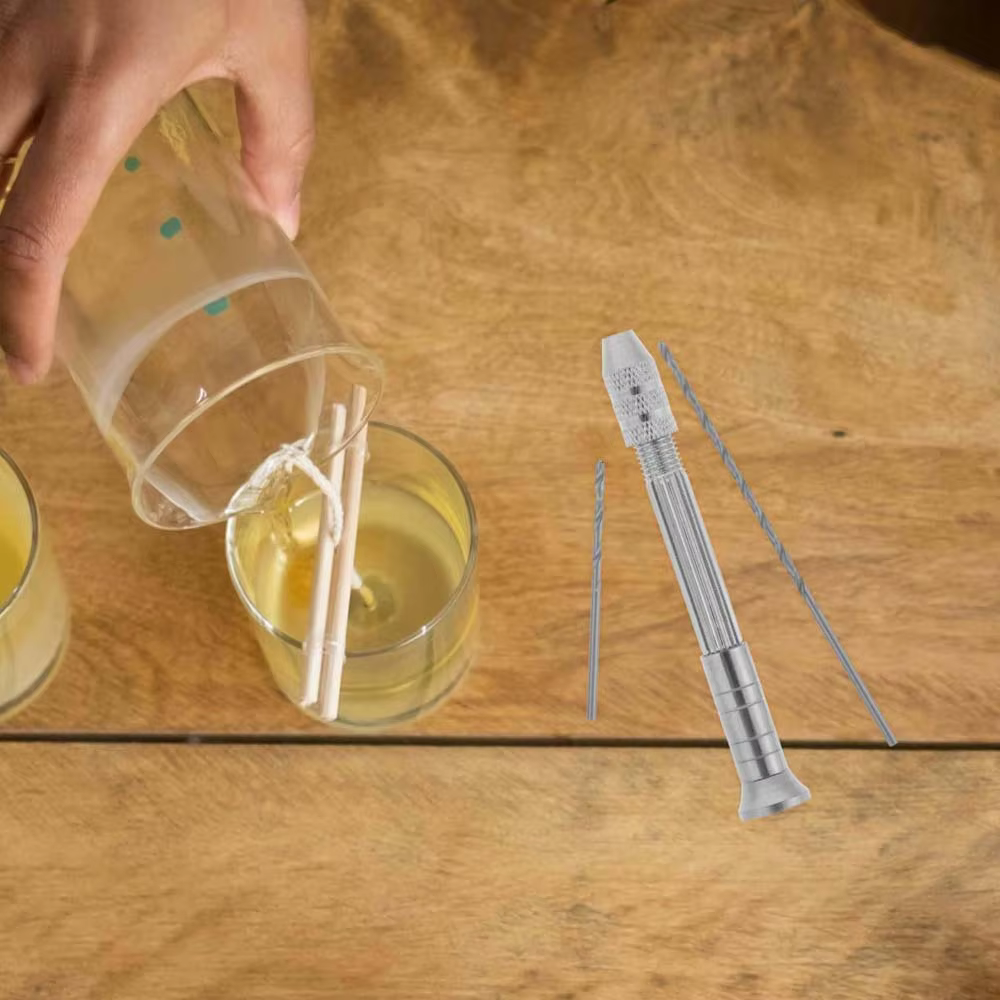 Un ensemble d'outils de perforation pour bougies avec 2 forets multi-diamètres pour la création artisanale