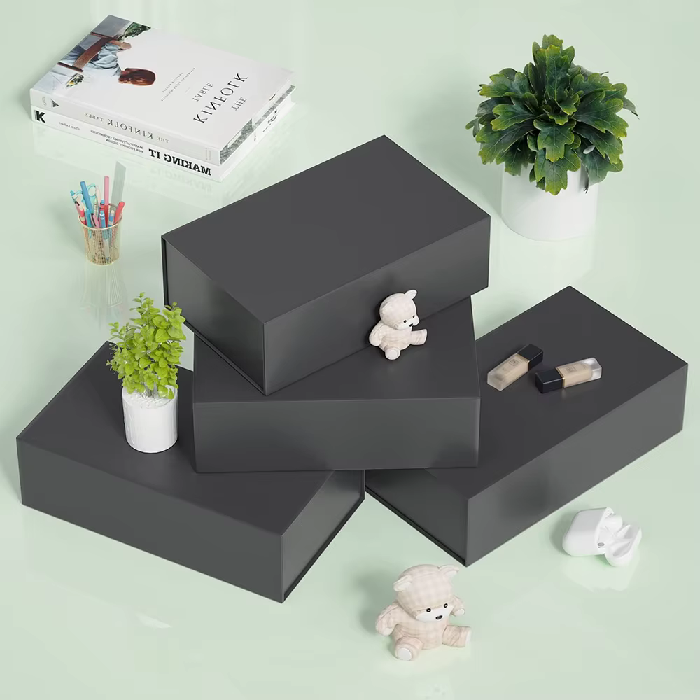 Grande boîte-cadeau magnétique avec couvercle