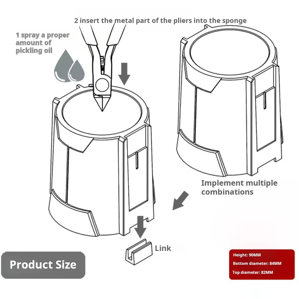 MSWZ MS080 boîte de rangement d'outils de loisir pinces métalliques antirouille pour modèle Gundam artisanat bricolage assemblage mallette d'entretien sans rouille