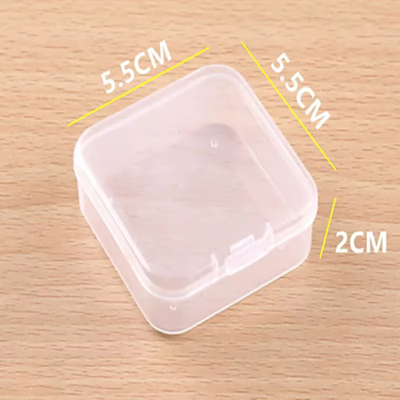 Boîte de rangement carrée en plastique PP