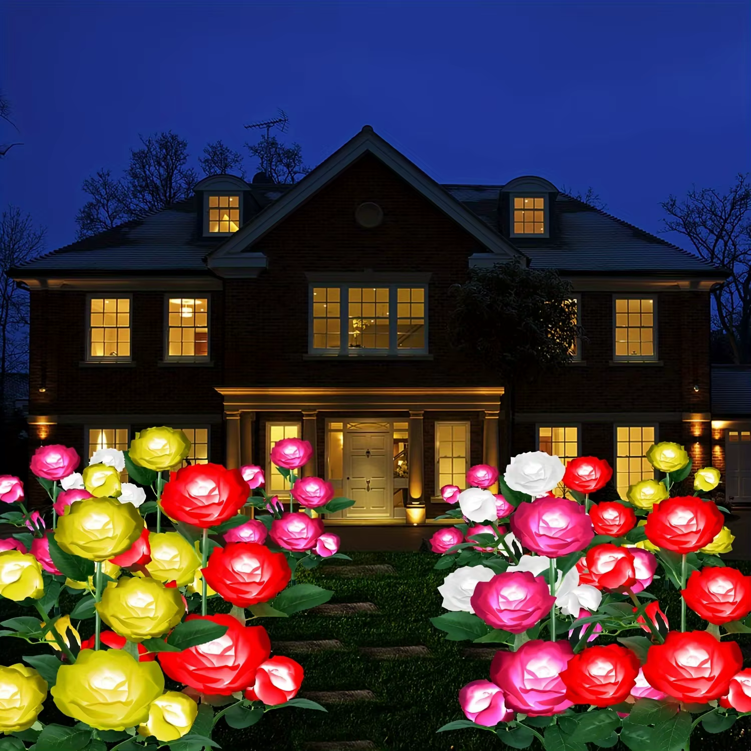 Lampe solaire de jardin à 5 têtes LED
