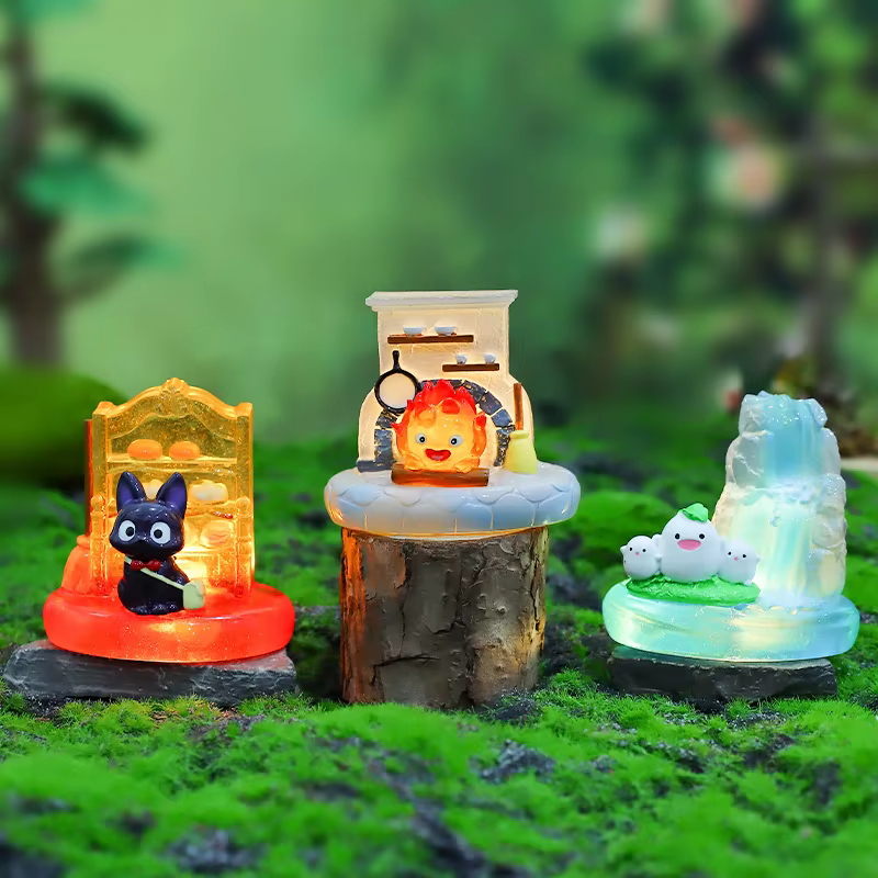Nouvelle boîte à l'aveugle de contes de fées Miyazaki grand format de bureau transparent lumineux