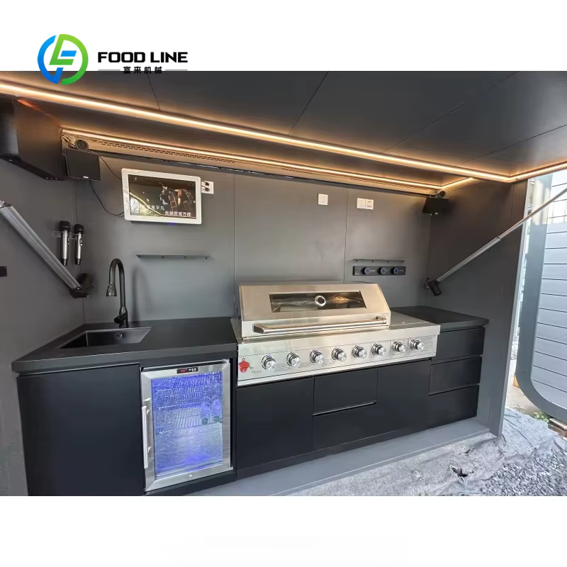 Abri de cuisine extérieur personnalisé et imperméable avec pergola