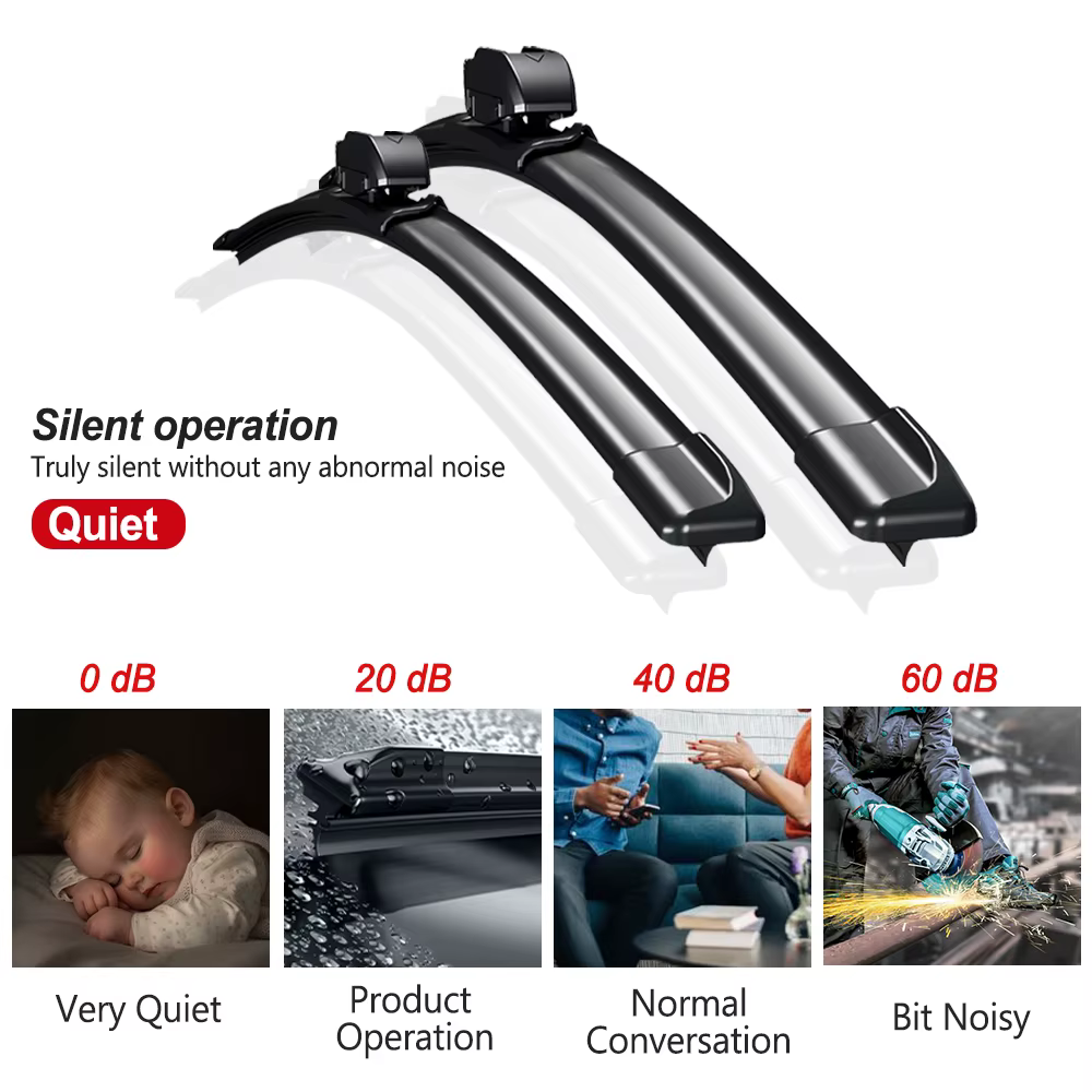 Pour Toyota Aygo AB10/AB20/AB30 2005-2014 – Balais d'essuie-glace avant silencieux et durables compatibles – Accessoires de pare-brise automobile