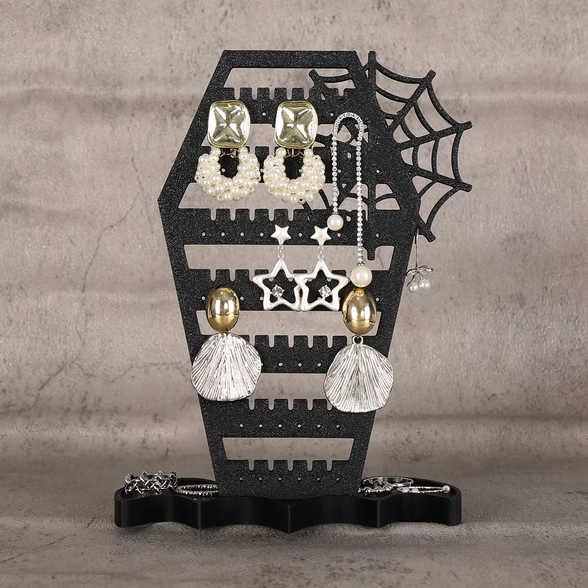 Support de rangement pour boucles d'oreilles gothiques