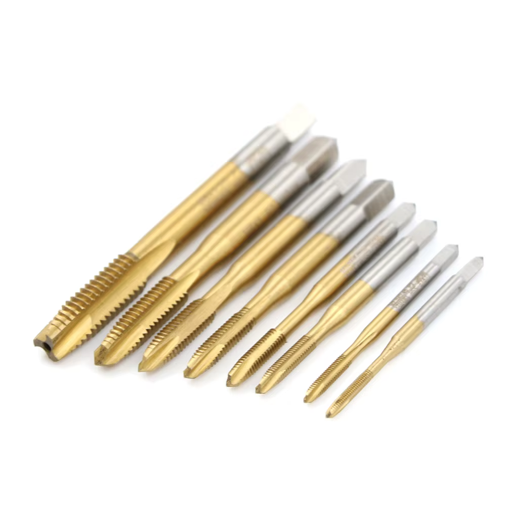 Tarauds métriques HSS à cannelures droites M2/M2.5/M3/M3.5/M4/M5/M6/M8