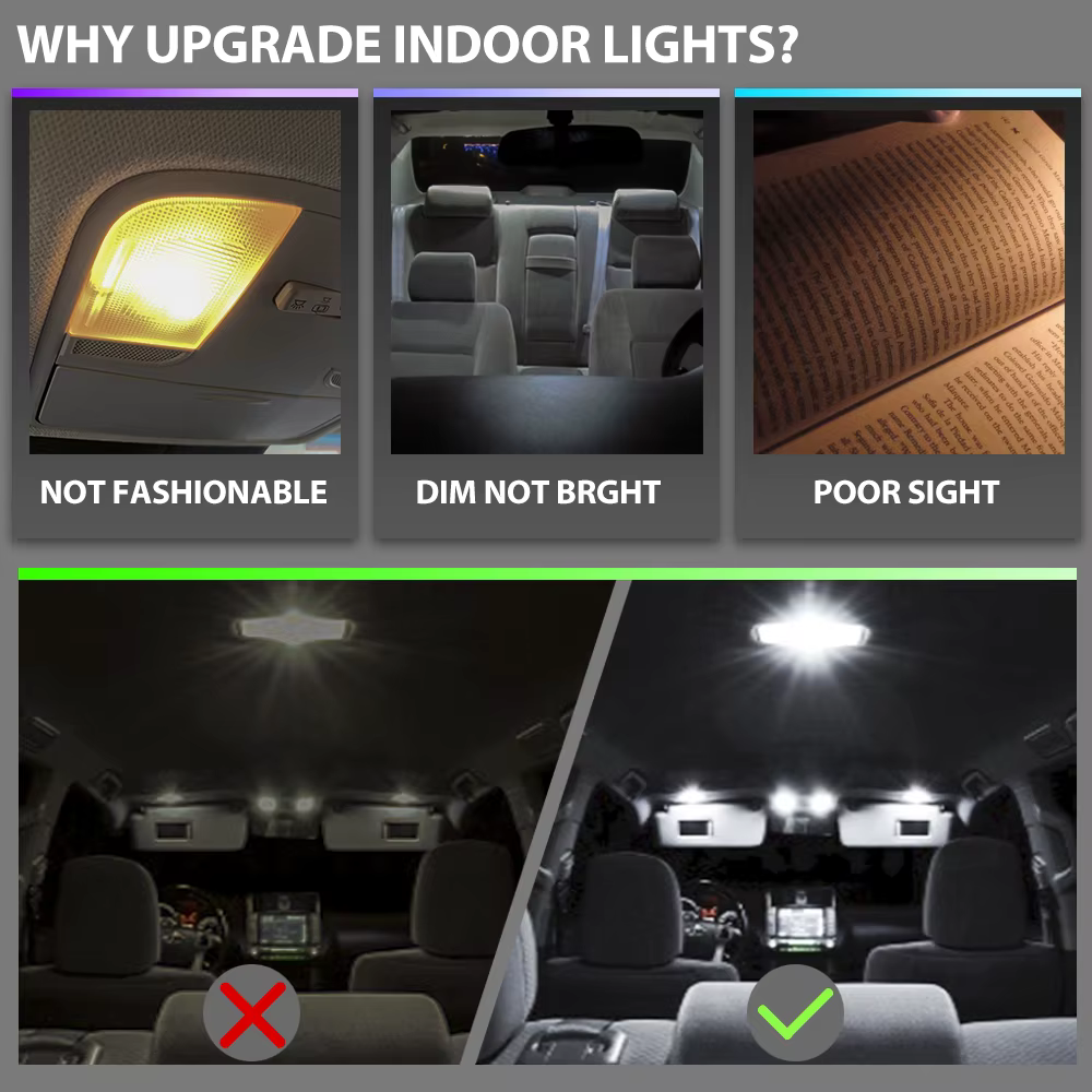 Kit d'éclairage intérieur Led blanc pour Land Rover Range Rover Evoque 2012 – 2018 Canbus, ampoules pour porte de coffre de vanité