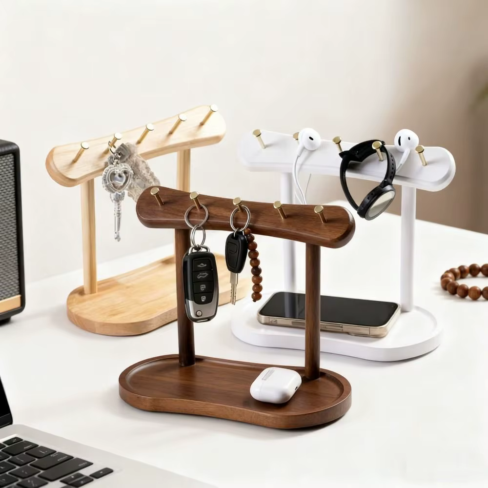 Support de rangement pour clés en bois