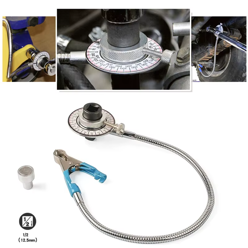 Jauge d'angle de couple à 360 degrés avec entraînement de 1/2 pouce et base magnétique - Instrument de mesure