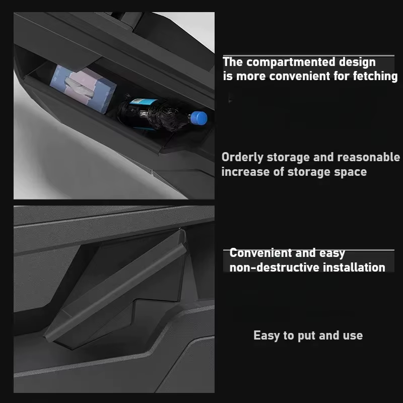 Boîte de rangement latérale pour porte avant Tesla Cybertruck 2026, organiseur de rangement TPE, plateau pour accoudoir de porte, porte-parapluie, boîte à déchets, accessoires de voiture