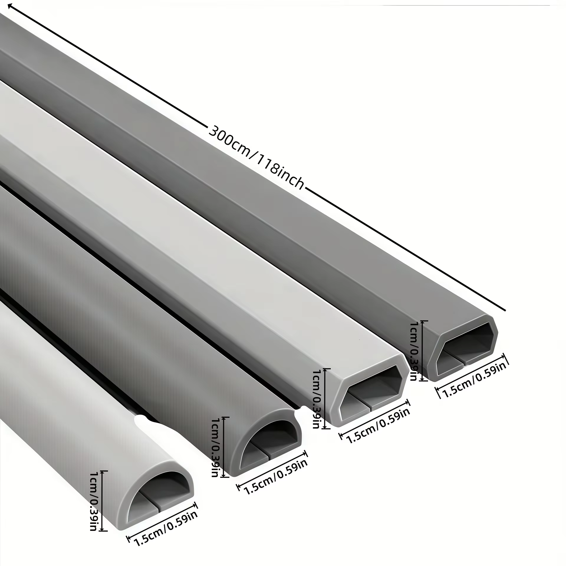 Bande de gestion de câbles auto-adhésive en PVC, 1/3M, bande de Protection de fil décorative adaptée au couvrir les fils sur les murs et les sols, 1 pièce
