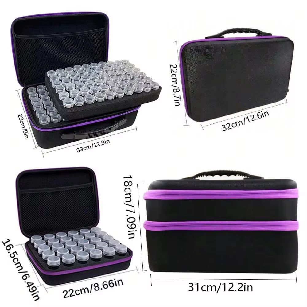 Boîte de rangement pour peinture diamant 30/60/120/240 emplacements, organiseur de toile amélioré avec accessoires, support antichoc pour fournitures d'art perlé