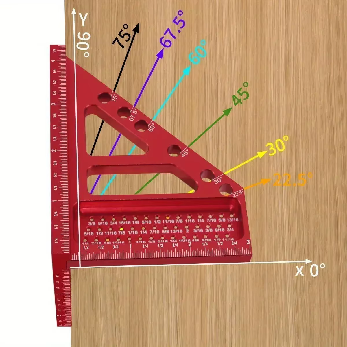 Règle de mesure multi-angle 3D