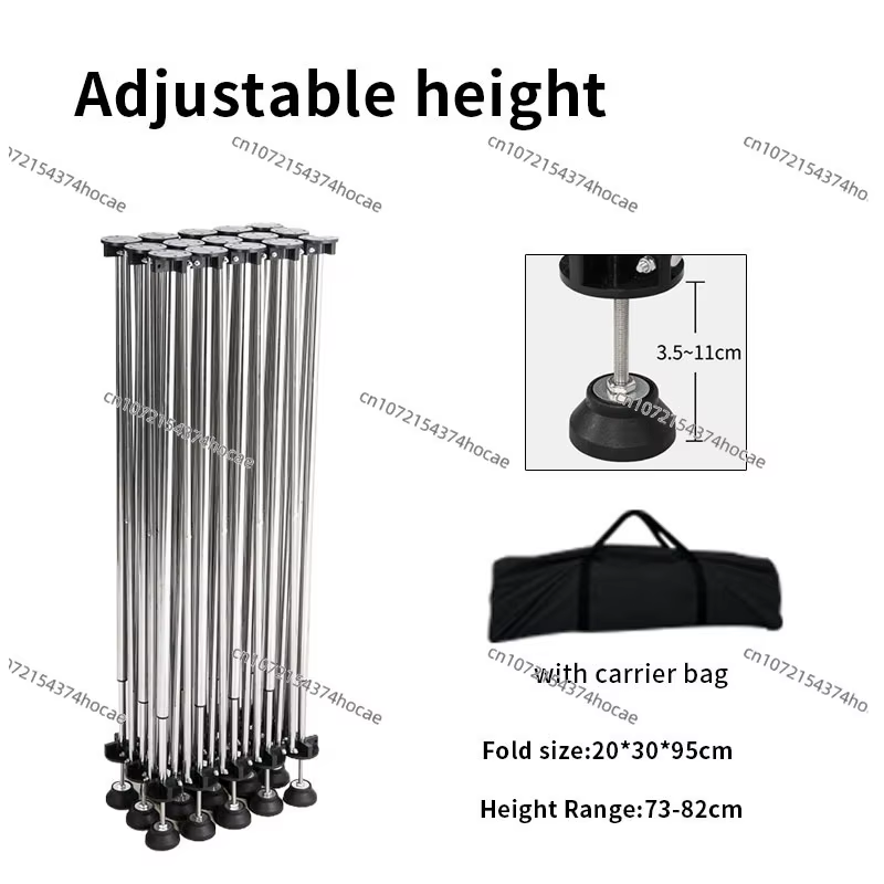 Établi de 73-82 cm, table de travail pliante portable rétractable à 15 pieds avec sac de rangement