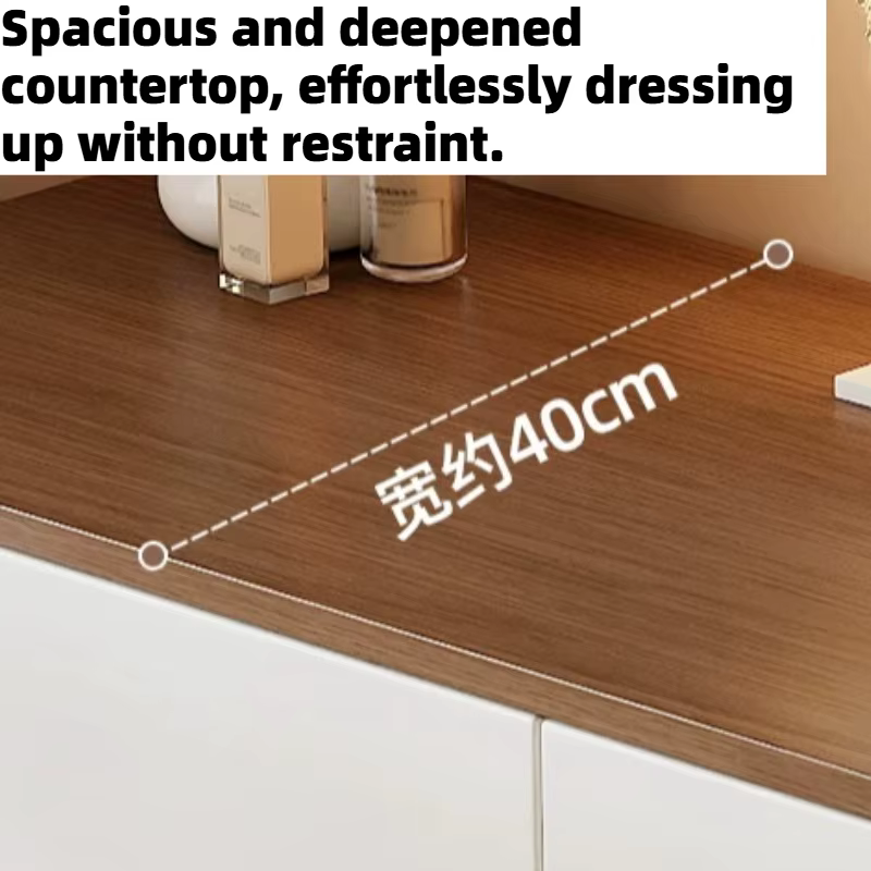 Grande coiffeuse moderne en bois pour chambre à coucher