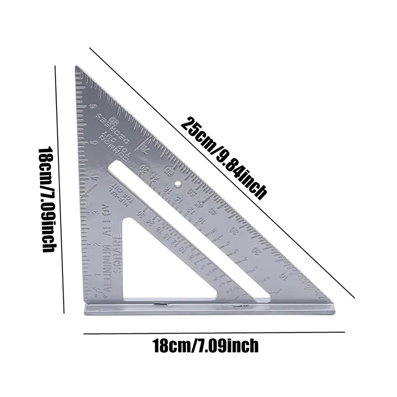 Règle triangulaire en alliage d'aluminium