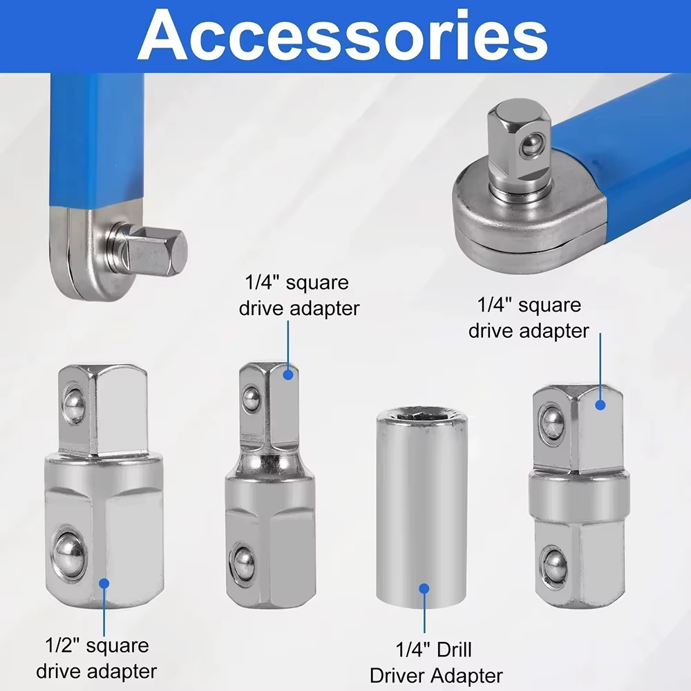 Clé à cliquet d'extension polyvalente avec clé