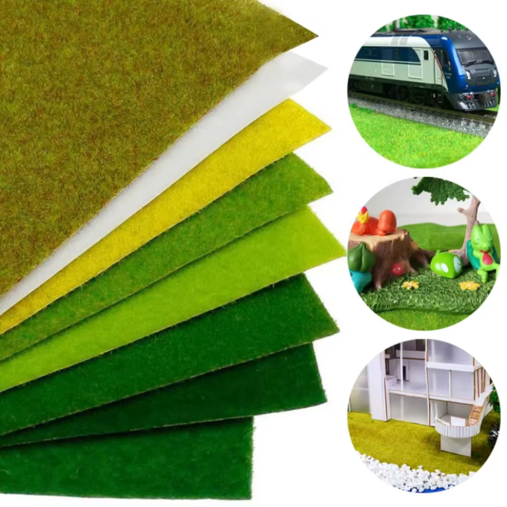 Tapis d'herbe artificielle 41x100cm pour bricolage, micro-paysage, décoration de jardin, modèles de scènes, fausse pelouse, tapis d'herbe artificielle pour jardin