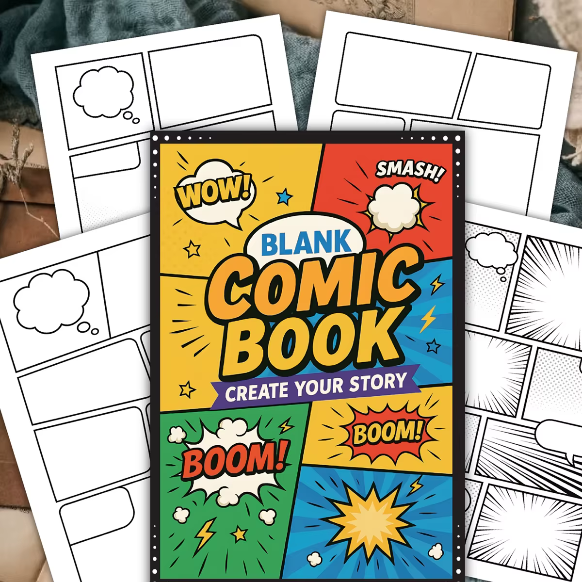 30 feuilles Manga carnet de croquis bande dessinée vierge bricolage livre de dessin modèle Multiple bulles de parole