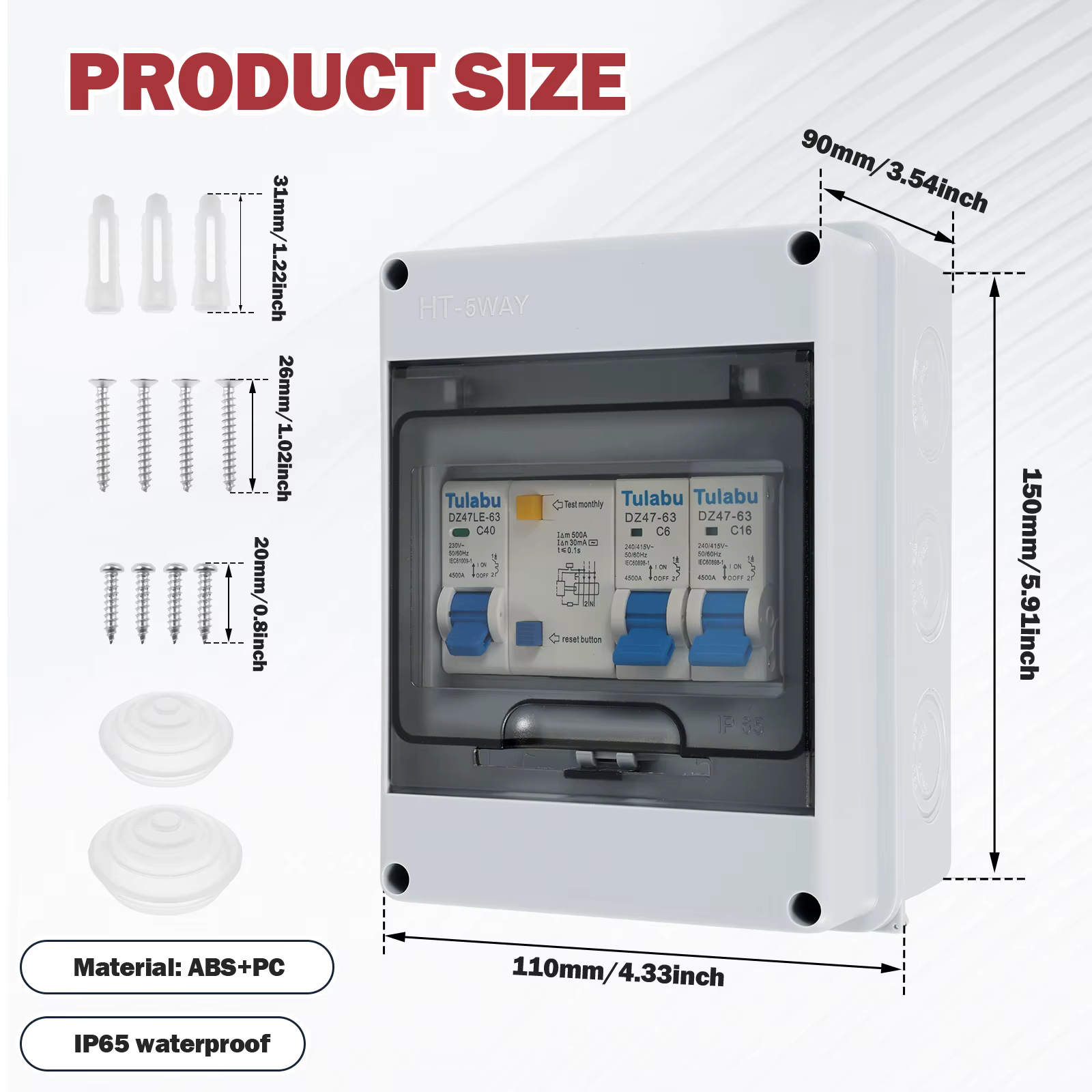 Boîtier de distribution électrique extérieur étanche pour usage domestique